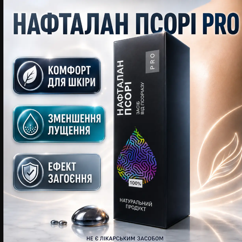Крем-бальзам від псоріазу Нафталан Псори PRO нафталановий засіб для шкіри при лущенні дерматиті активний догляд